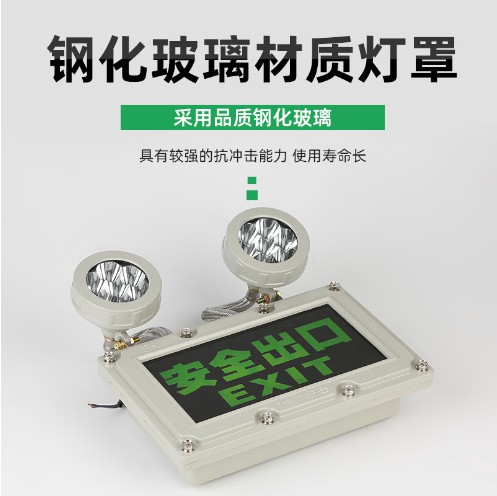 LED防爆雙頭安全出口燈 疏散照明出口應(yīng)急指示標(biāo)志燈