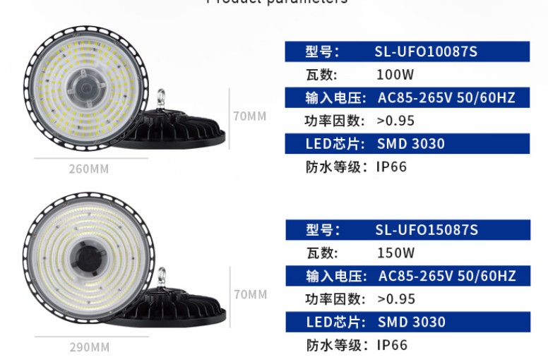 跨境工程高質(zhì)量LED耐用工礦燈UFO100w150w200w