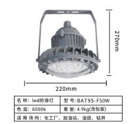 led防爆燈節(jié)能隔熱圓形隔爆燈工廠車間隧道加油站投光燈