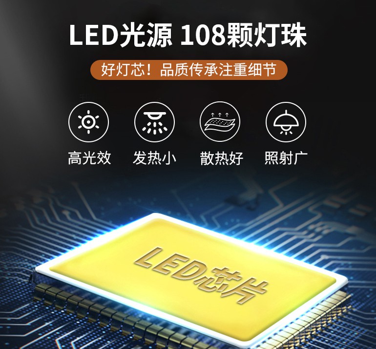 LED車庫工礦燈100W吊桿工廠燈車間廠房燈具50W散熱倉庫