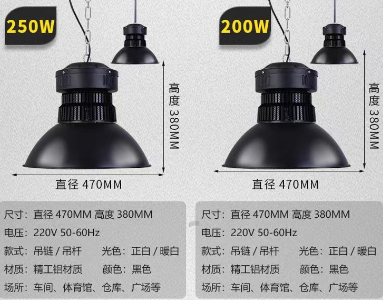 led工礦燈鰭片高低塔車間吊燈廠房車間工業(yè)照明防眩球場燈天棚